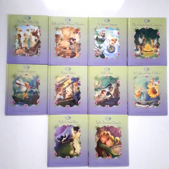 Disney Fairies Storybook Library Bundle of 10 Hard Cover Books - Picture 1 of 16